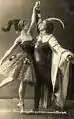 Karsavina y Vladimirov en un pas de deux de El lago de los cisnes, ballets rusos, 1911.