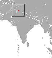 Distribución del langur gris de Cachemira