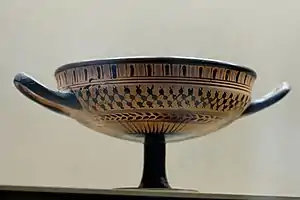 Copa de Kassel de un artista desconocido, c. 540 a. C. Museo del Louvre.