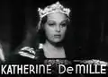 Presentación de Katherine DeMille en el reclamo de la película.