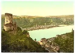 El castillo en 1890 antes de su reconstrucción.