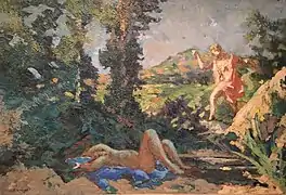 Fauno y ninfa (1910), colección privada