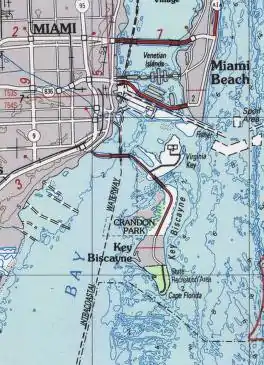 Mapa del cayo Vizcaíno