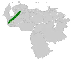 Distribución geográfica del hemispingo coronigrís.