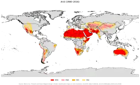 Localización de los climas secos