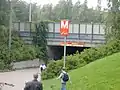 Entrada a la estación Kulosaari del Metro de Helsinki