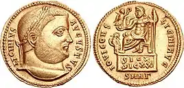 Sólido de Licinio (r. 308-324) emitido en la Nicomedia c. 317-318