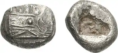 Moneda de Fasélide, Licia. Ca. 550-520 a. C.