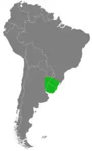 Distribución geográfica de Leopardus munoai.