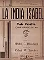 "La India Isabel", letra: Héctor P. Blomberg, música: Rafael M. Sánchez  (1937)