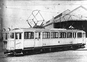 Coche La Brugeoise serie 1, estacionado en el taller Polvorín antes de la inauguración de la línea A