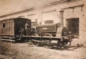 Una formación en inmediaciones de la estación