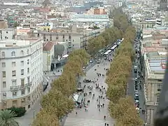 Vista área del área de La Rambla en 2008.