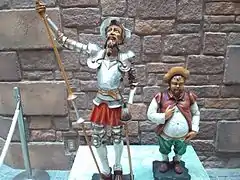 Esculturas de Don Quijote y Sancho Panza.