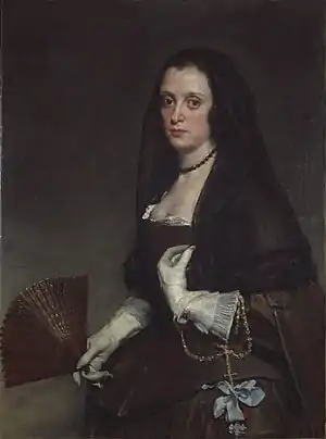 La dama del abanico por Velázquez (ca. 1635). Colección Wallace