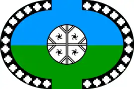 Bandera mapuche del territorio lafquenche.