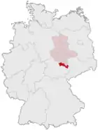 Lage des Burgenlandkreises in Deutschland