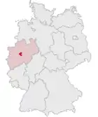 Lage des Kreises Ennepe-Ruhr-Kreis in Deutschland