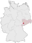 Lage des Landkreises Chemnitzer Land in Deutschland