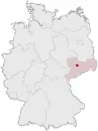 Lage des Landkreises Döbeln in Deutschland