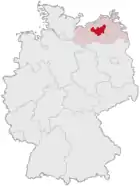 Lage des Landkreises Güstrow in Deutschland