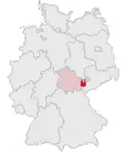 Lage des Landkreises Greiz in Deutschland