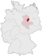 Lage des Landkreises Jerichower Land in Deutschland