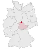 Lage des Landkreises Nordhausen in Deutschland