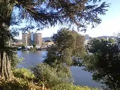 Vista a la laguna Las Tres Pascualas desde el Campus