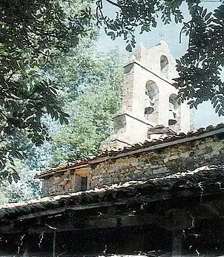 Salio, iglesia de la Asunción en 1972; pueblo destruido en 1987.