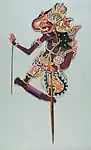 Marioneta de teatro de sombras Wayang Kulit – Ganesha (India)