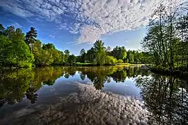 Río Lama - en la Región de Moscú, Rusia