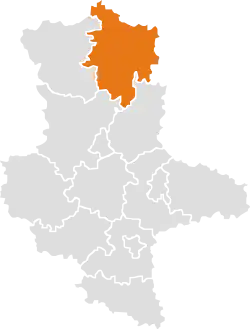 Lage des Landkreises Stendal in Sachsen-Anhalt