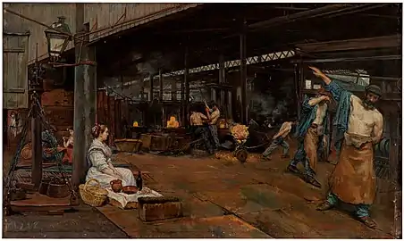 Las doce en los Altos Hornos (1895), Manuel Villegas Brieva, Museo del Prado.