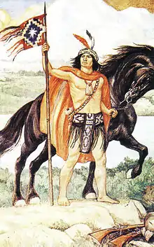 7. Lautaroca. 1535–1557Líder militar mapuche, uno de los mayores estrategas durante la Guerra de Arauco contra el dominio español.