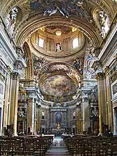 Il Gesú, la iglesia de la Compañía de Jesús en Roma, modelo de iglesia jesuítica de la Contrarreforma.