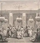 Le Bal Paré (1774), de Augustin de Saint-Aubin, Museo Metropolitano de Arte, Nueva York