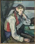 Paul Cézanne: El muchacho del chaleco rojo (1894/95)