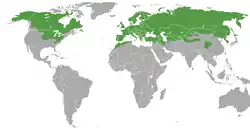 Distribución geográfica de M. nivalis