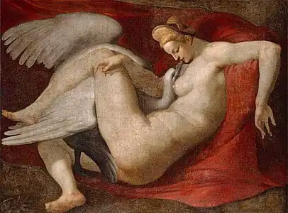 Leda y el cisne, de Miguel Ángel (copia del original desaparecido).