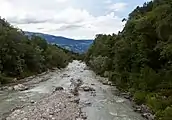 El río Drava cerca de Gries.