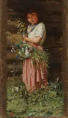 «Niña con flores» (1883) - Museo de Arte de Sarátov