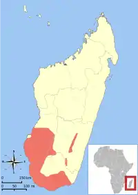 Distribución de L. catta Mittermeier et al., 2006, p. 238