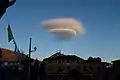 Nube lenticular en Jarandilla de la Vera, Cáceres.