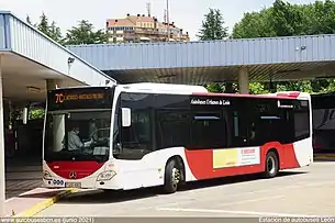 Línea 7C en la Estación de autobuses de León