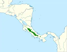 Distribución geográfica del trepatroncos coronipunteado sureño.