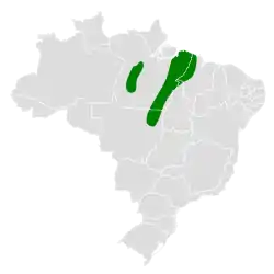 Distribución geográfica del saltarín opalescente.