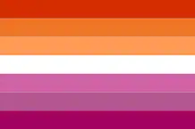 Bandera lesbiana de siete franjas, creada en 2018