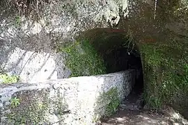 Túnel en una levada.