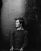 Foto de Lewis Powell, tras su detención acusado de haber conspirado para el asesinato de Lincoln; 1865.